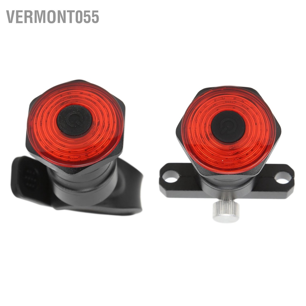 Vermont055 MEROCA WR15 Đèn hậu cảm ứng xe đạp thông minh USB có thể sạc lại cảnh báo biến phanh
