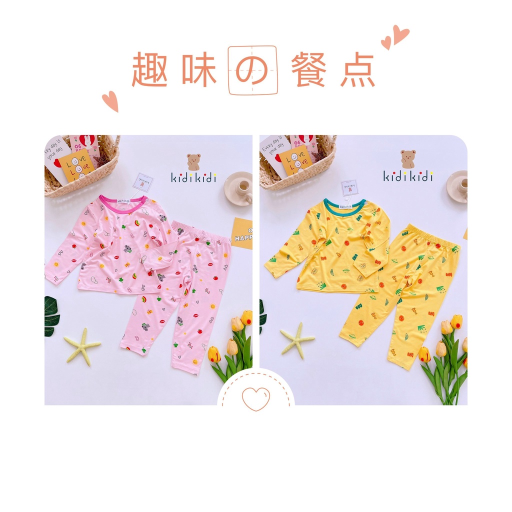 Bộ Thun Lạnh Dài Tay In Hình Họa Tiết Siêu Cưng _ TL9