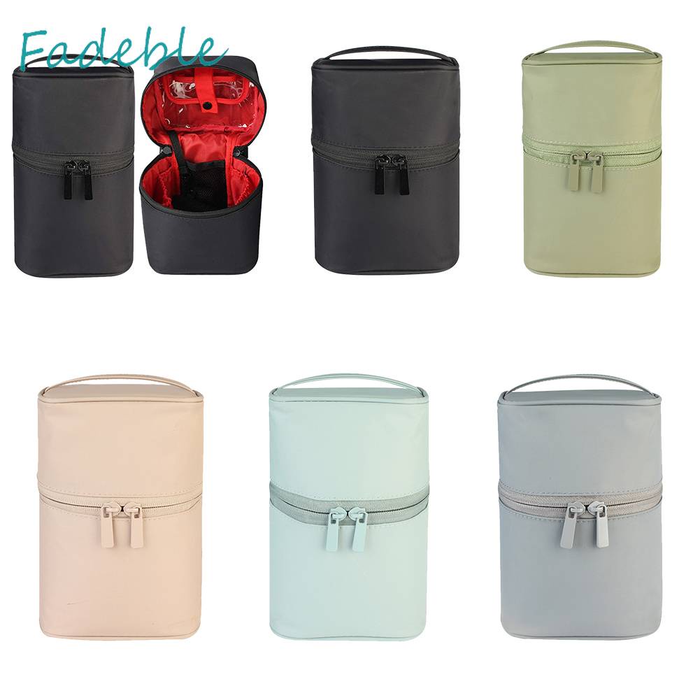Túi Đựng Mỹ Phẩm Đa Năng Hình Thùng Có Khóa Kéo Tiện Dụng Khi Đi Du Lịch