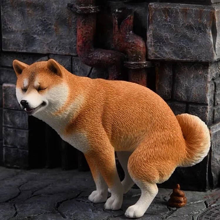 Mô hình chú chó Shiba Inu chạm khắc cát bằng tay sáng tạo ngộ nghĩnh dùng trang trí để bàn rSHl