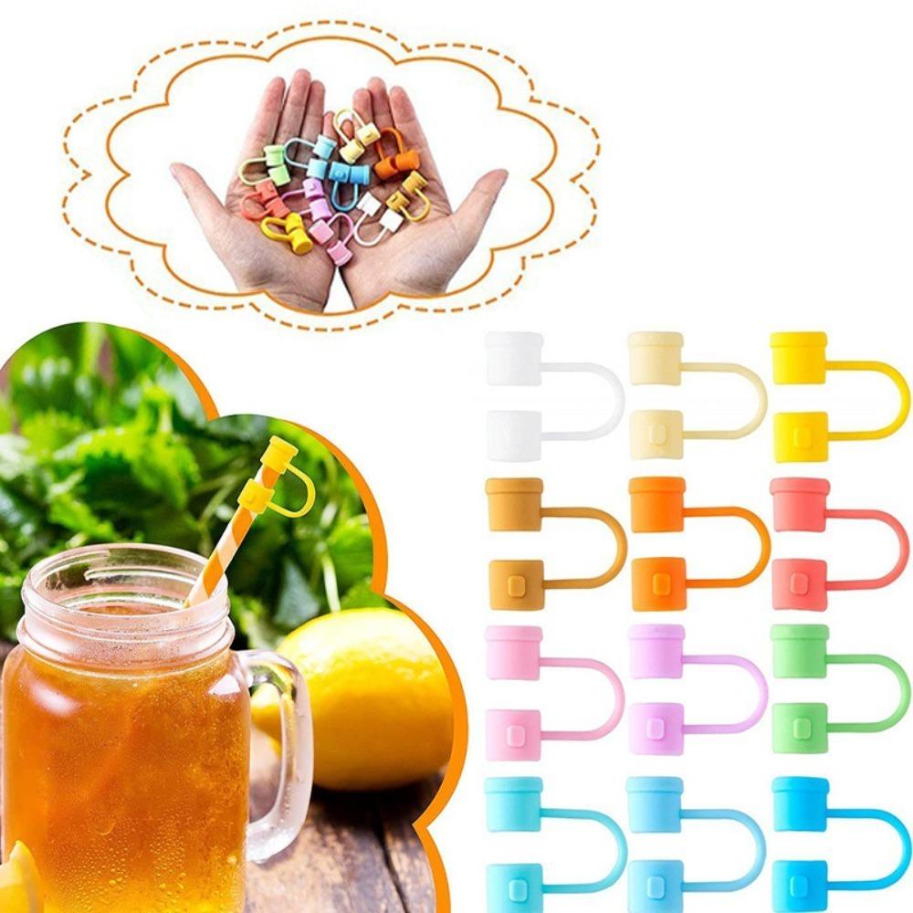 MALCOLM Bộ 6 Nắp Đậy Ống Hút Bằng Silicone Tái Sử Dụng Được Chống Bụi &amp; Văng