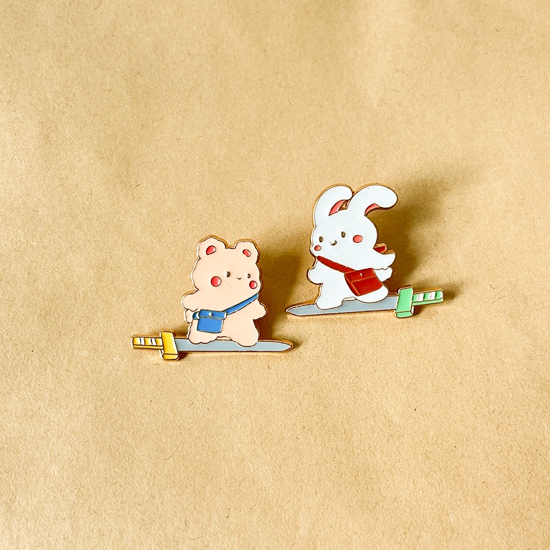 1 Huy Hiệu Cài Áo Hình Thỏ Bay Hoạt Hình Nhật Bản Đáng Yêu Thời Trang 2023