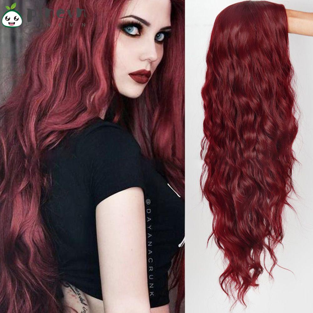PINEVN Bộ Tóc Giả Dài Xoăn Dày Chịu Nhiệt Độ Cao Thời Trang Cho Nữ