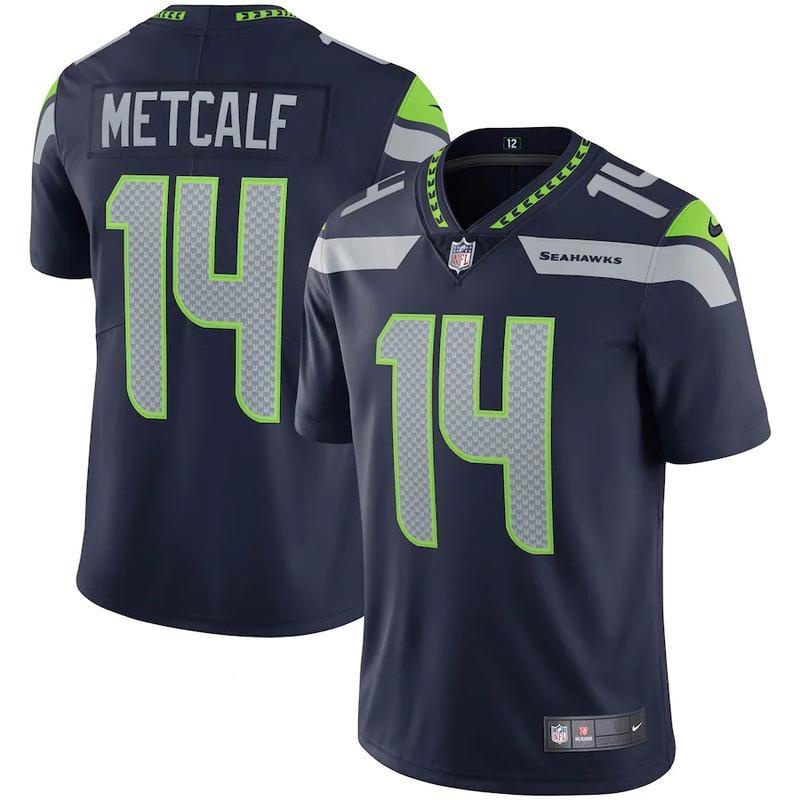 Áo nam In Chữ Ifl Jersey Seattle Seahawks 14 DK Mecalf Bobby Wagner Jamal Adsoms