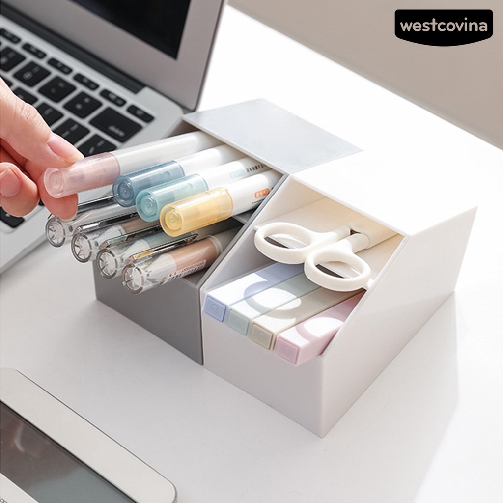 [WSTN]✎Hộp Đựng Cọ Trang Điểm Sức Chứa Lớn Tiết Kiệm Không Gian
