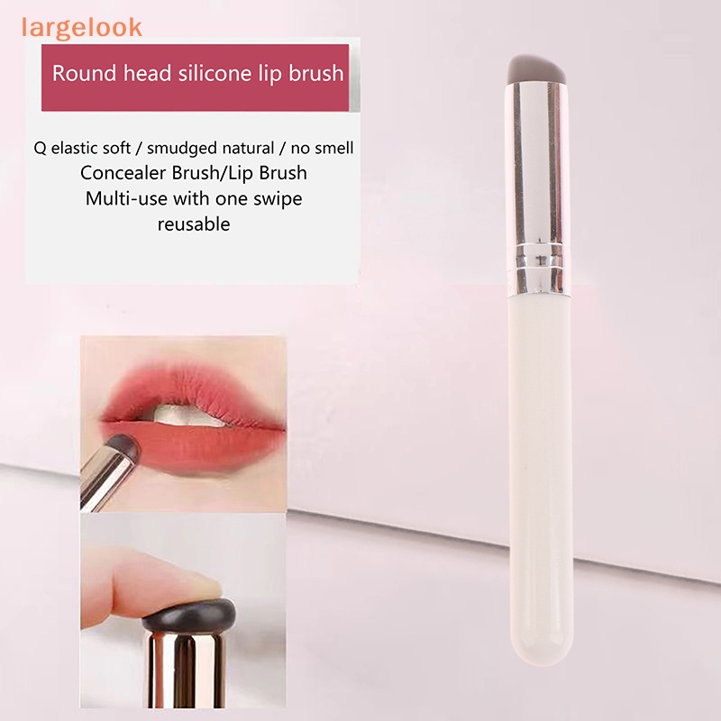 [Biglook] Cọ Trang Điểm Môi Đầu Tròn Bằng Silicon Mềm Nhỏ Gọn