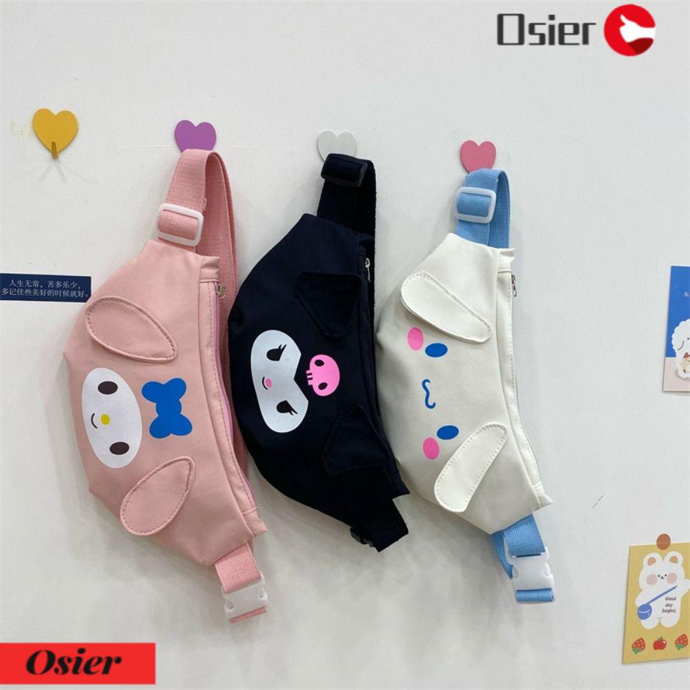 OSIER1 Túi Đeo Chéo Ngực / Thắt Lưng Họa Tiết Anime Kuromi Cinnamoroll My Melody Dễ Thương Cho Học Sinh