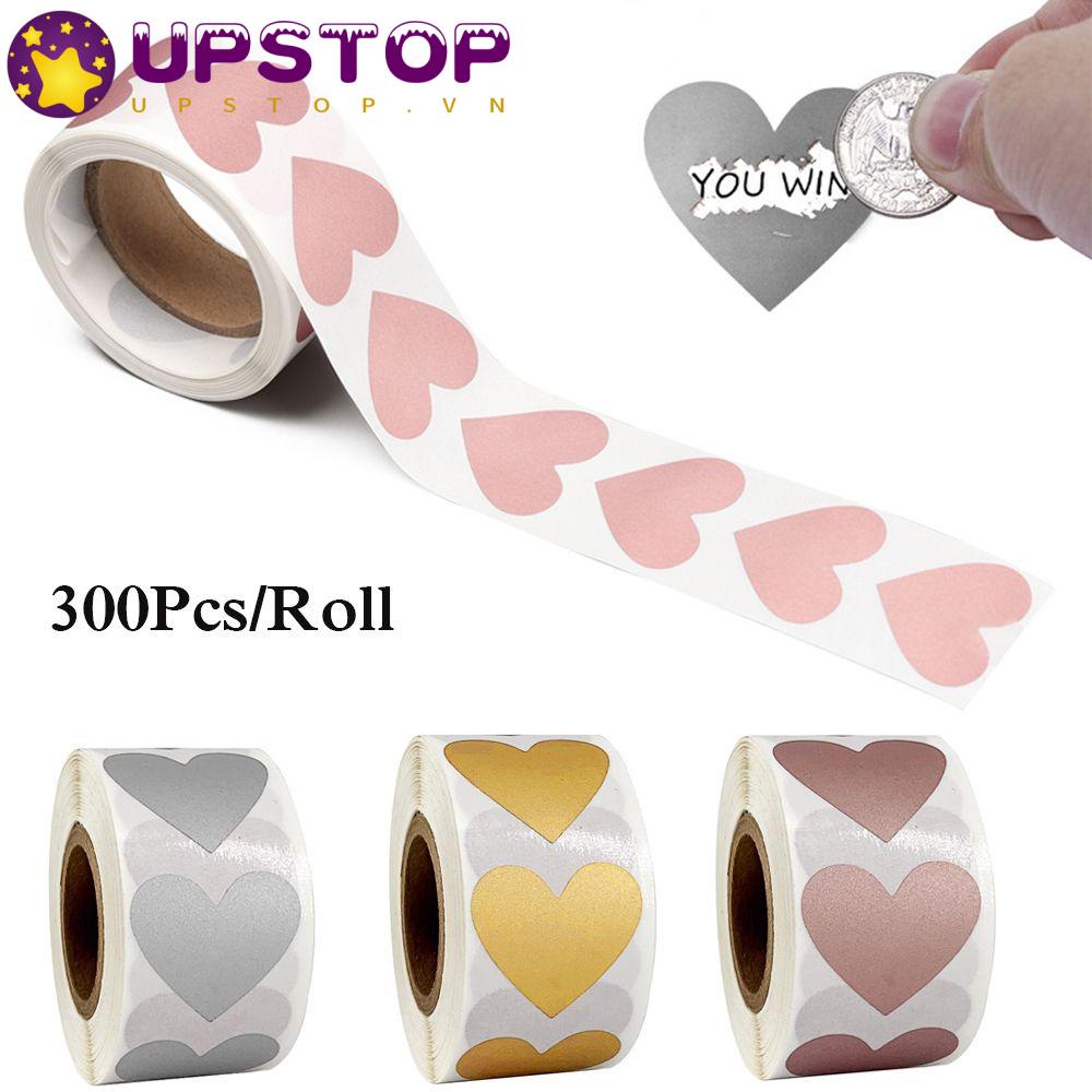 Set 300 Miếng Dán Vỏ Bọc Thẻ Ghi Chú Chống Trầy Hình Trái Tim