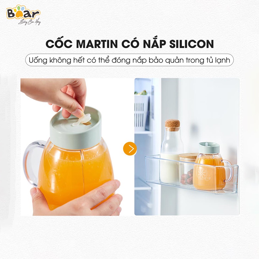 Máy Xay Sinh Tố Cầm Tay Bear, Xay Hoa Quả Công Suất Lớn, Chất Liệu An Toàn LLJ-D04A1 - Hàng Chính Hãng