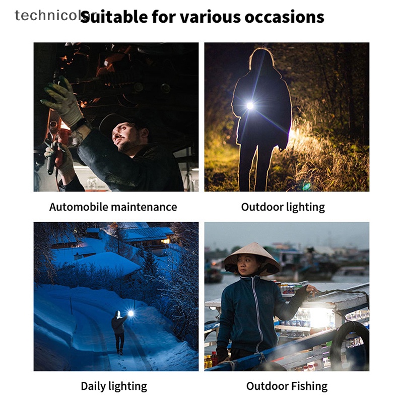 Đèn Pin LED Mini Cầm Tay Chống Nước Có Thể Sạc Lại Bằng Cổng USB