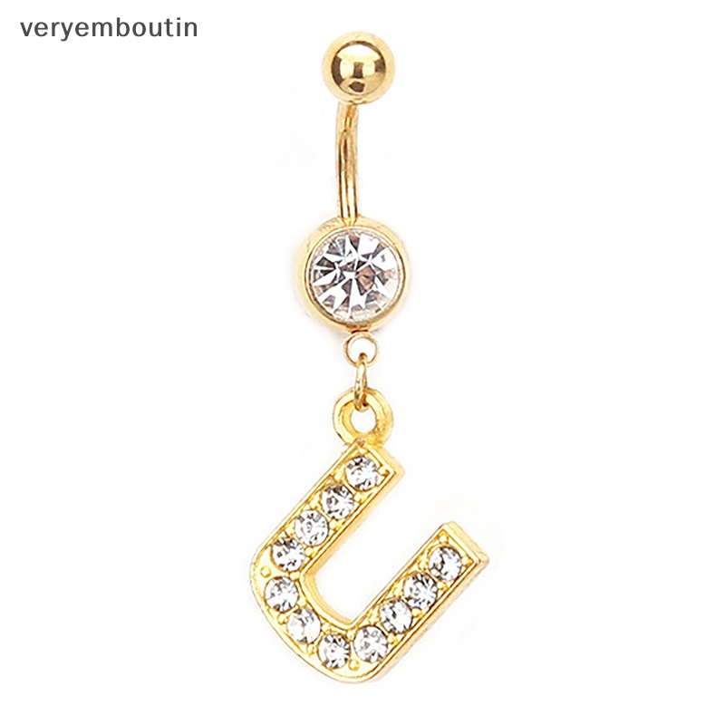 Khuyên Rốn Thép Không Gỉ Hình 26 Chữ Cái A Đến Z