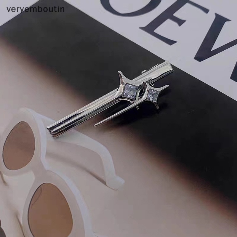 1 Kẹp Tóc Hình Ngôi Sao / Chéo Đính Đá Thời Trang Cho Nữ Y2K