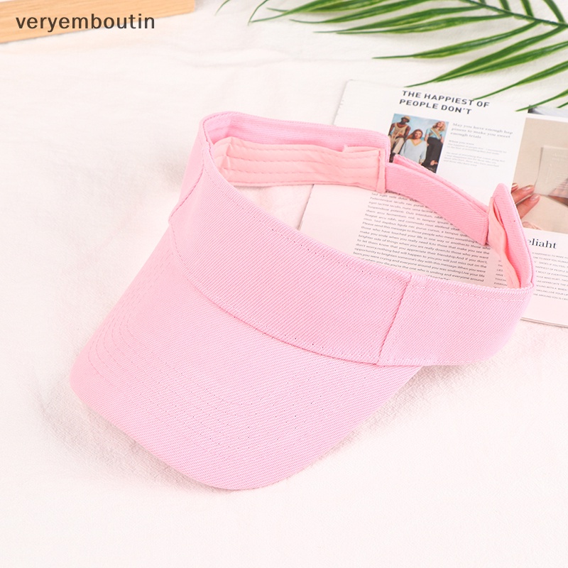 1 Mũ Lưỡi Trai Hở Chóp Thoáng Khí Chống Tia UV Màu Trơn Thời Trang Mùa Hè