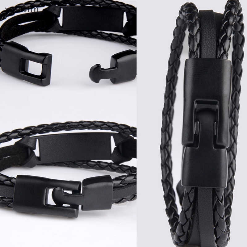 Vòng Tay Da Nhiều Lớp Thiết Kế Đơn Giản Cho Nam Và Nữ