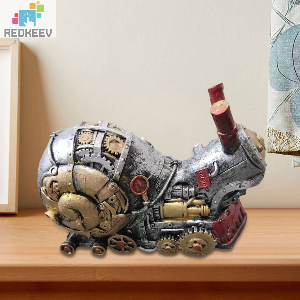 Mô Hình Chú Chó Bằng Nhựa Resin Phong Cách Steampunks Độc Đáo Dùng Trang Trí