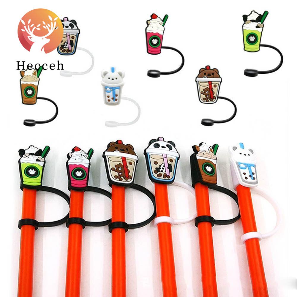 HECCEH Nắp Đậy Ống Hút Bằng Silicone Tái Sử Dụng Tiện Lợi