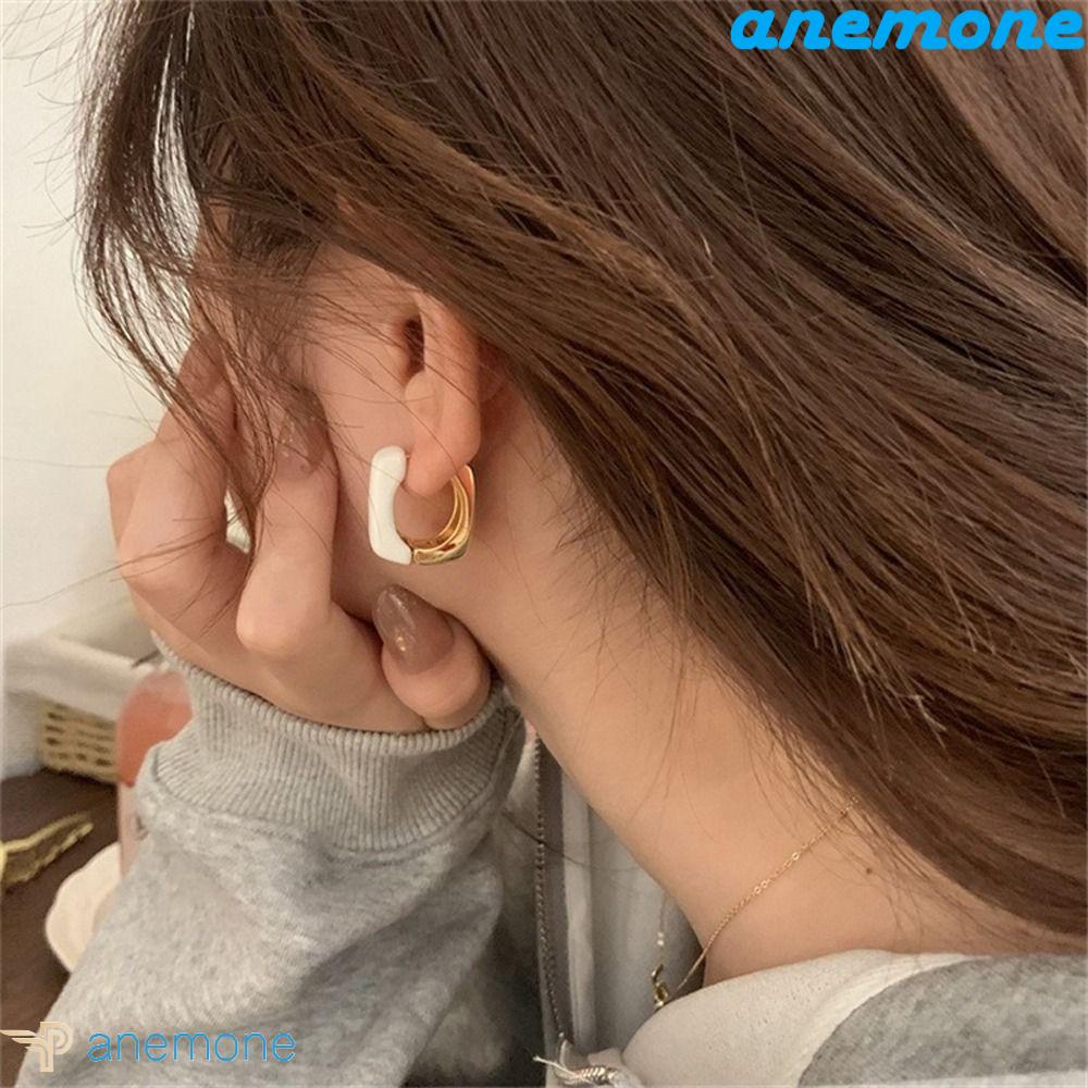 ANEMONE Bông Tai Hình Vuông Thời Trang Hàn Quốc Dành Cho Nữ