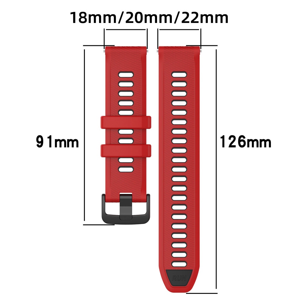 Dây Đeo Silicon Mềm 22mm 20mm Chống Nước Tháo Gỡ Nhanh Cho Garmin Approach S40 Vivoactive 4 3