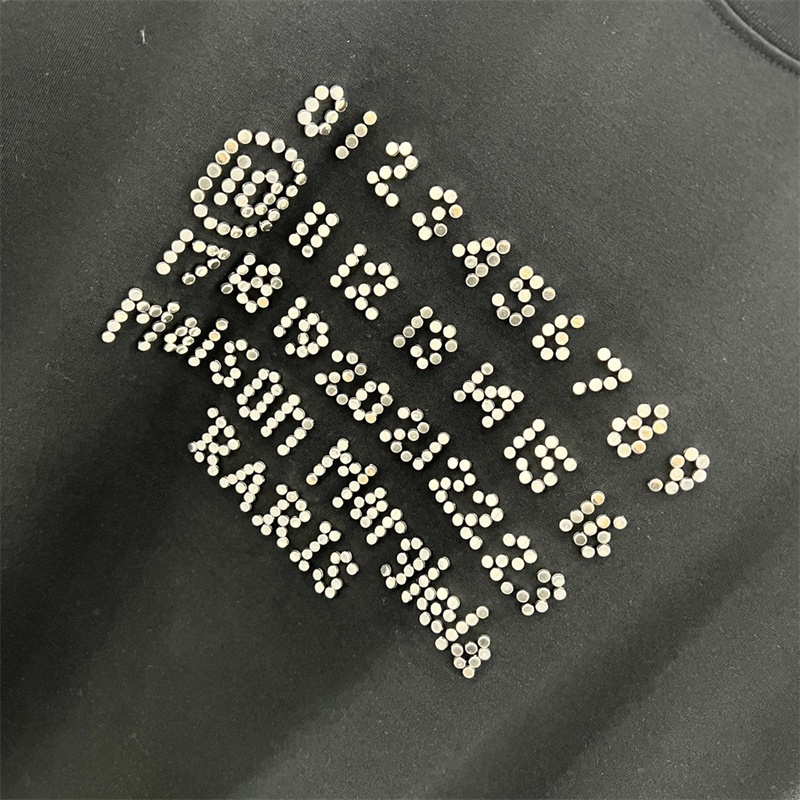 Áo Thun Tay Ngắn Đính Hạt Kim Cương Thời Trang Xuân Hè Mới M-6-Mới