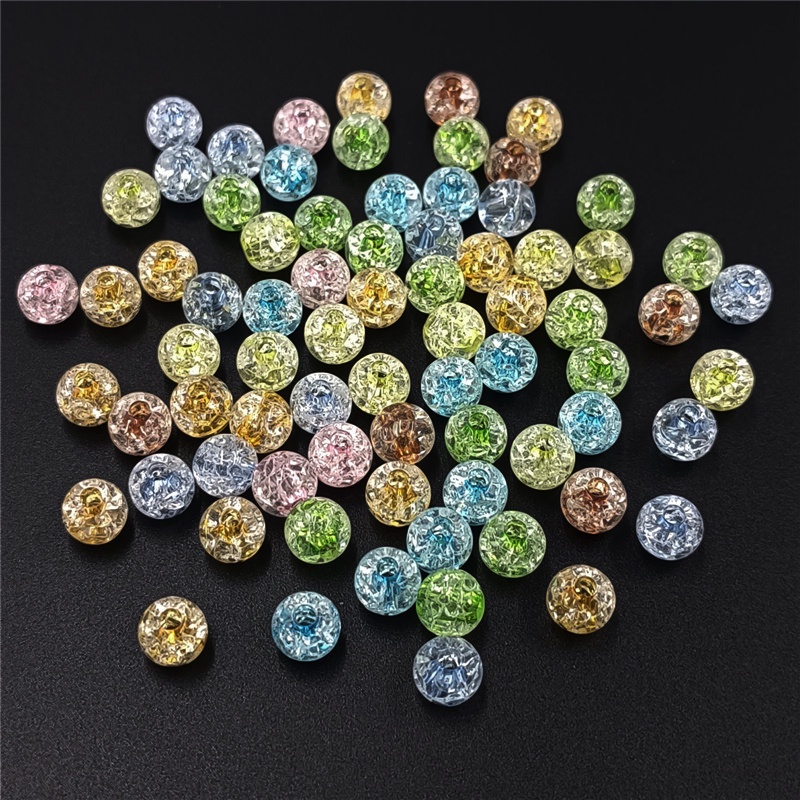 Set 10 Hạt Acrylic Tròn 8-16mm Làm Trang Sức Thời Trang DIY