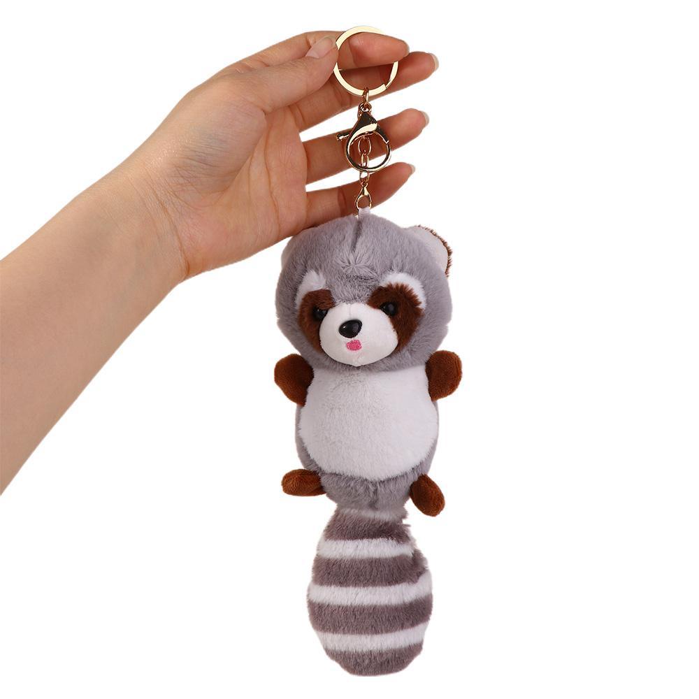 Móc Khóa Hình Gấu Mèo Nhồi Bông Dễ Thương Cho Bé