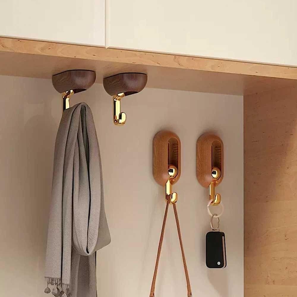 JANE Móc Treo Khăn Gắn Tường Xoay 360 Độ Tiện Dụng° Móc Treo Đồ Xoay Được Bằng ABS Tiện Lợi Dành Cho Gia Đình