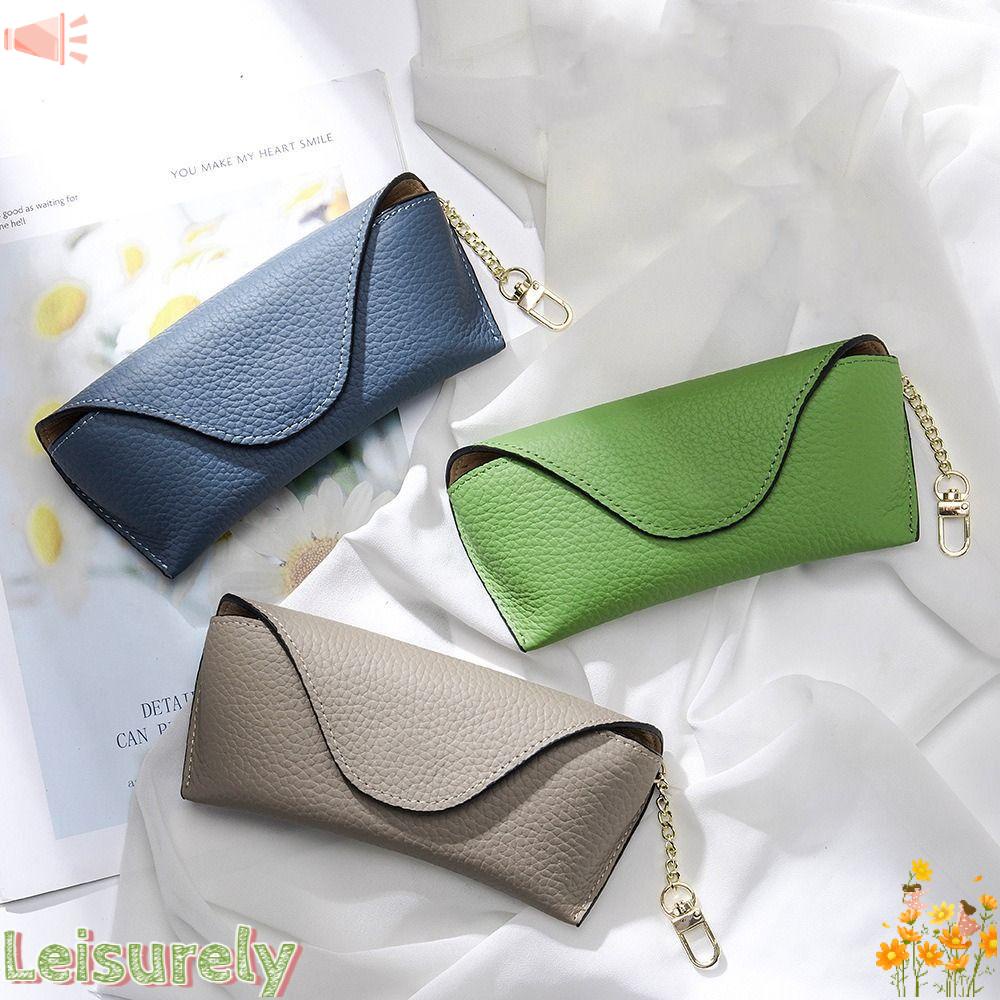 LEILY Túi Da Đựng Mắt Kính Nhiều Màu Chống Áp Lực Tiện Dụng