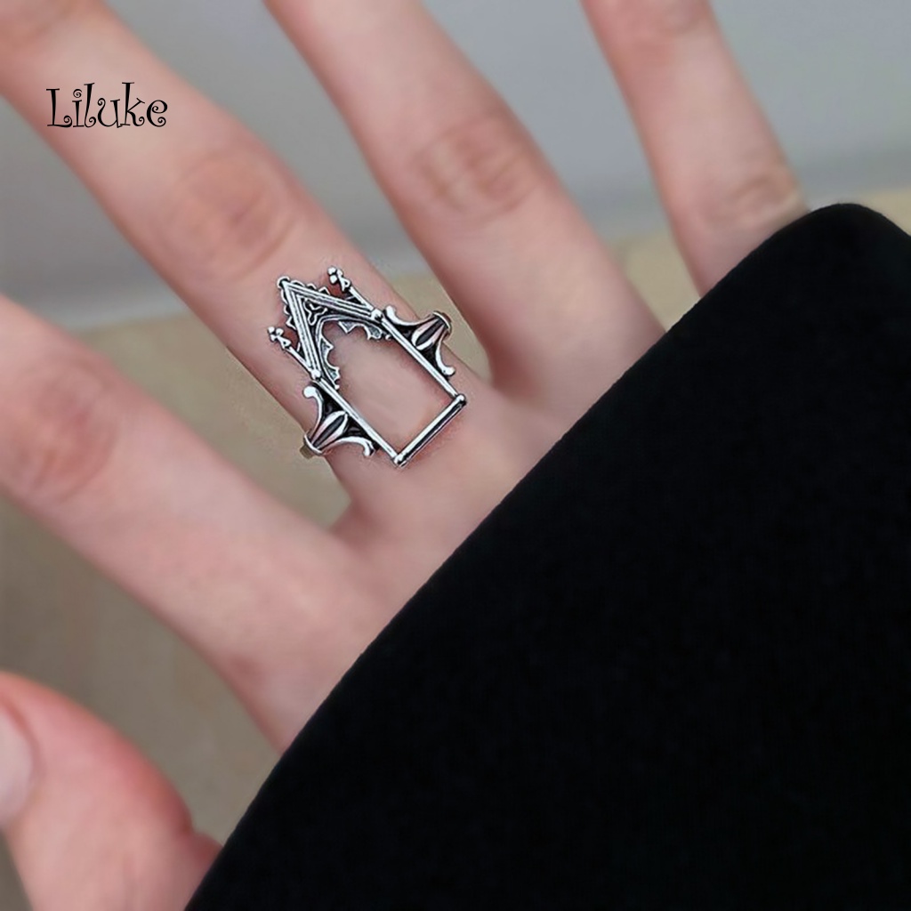 Nhẫn Hợp Kim Hở Trang Trí Hình Lâu Đài Cổ Điển Cho Nữ