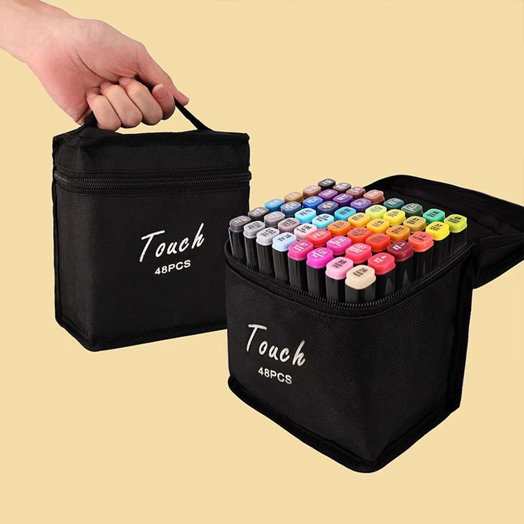 Bộ 48 Bút Màu Dạ Maker Touch 2 Đầu Họa Cụ Để Vẽ Tranh, Tô Màu, Highlight