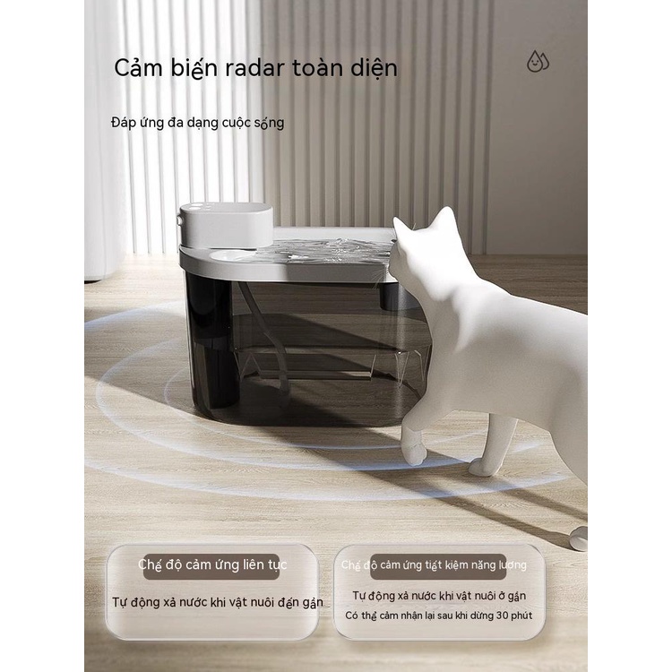 Bình Uống Nước Tự Động Thông Minh Không Dây Cho Thú Cưng