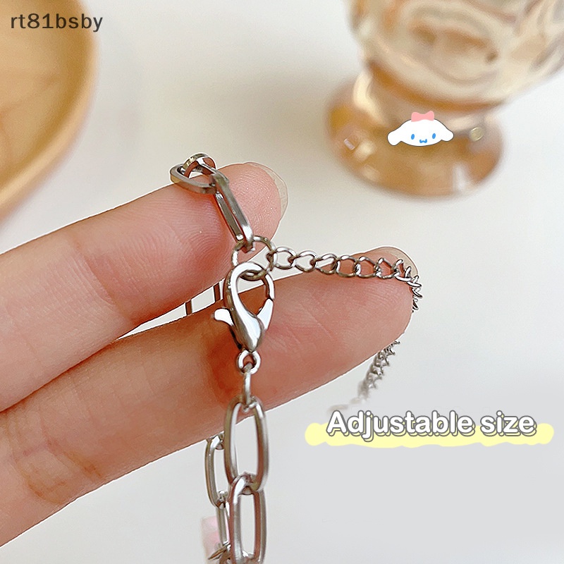 SANRIO Vòng Đeo Tay Cặp Đôi Họa Tiết Hoạt Hình Cinnamoroll Dễ Thương Có Thể Điều Chỉnh Và Chuông