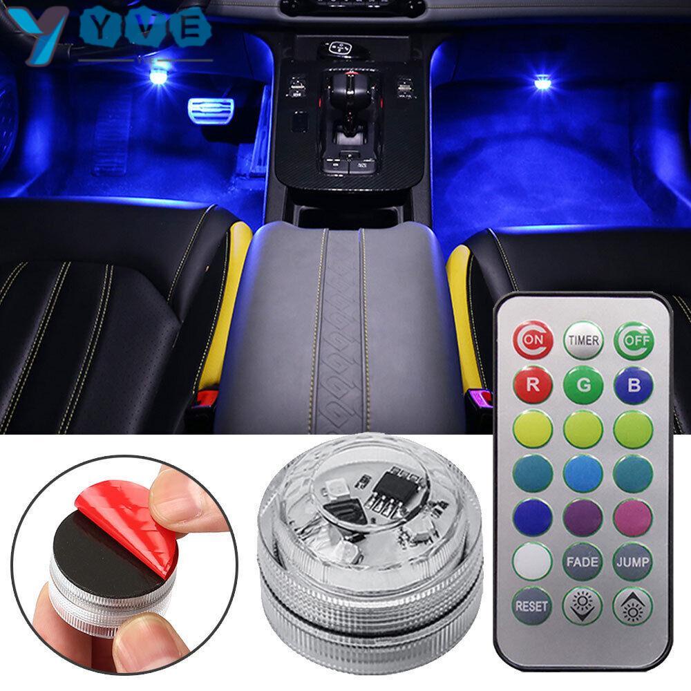 YVE Đèn LED RGB Chống Thấm Nước Có Điều Khiển Từ Xa Tiện Dụng Cho Bể Cá / Xe Hơi