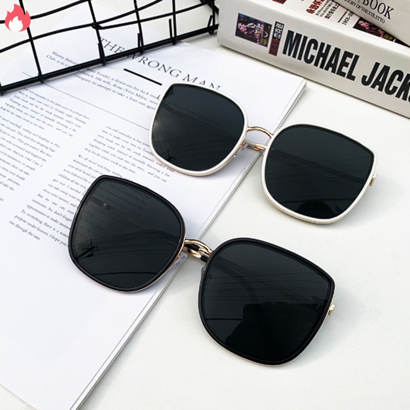 Kính Mát Gọng Vuông Kim Loại Chống Tia UV400 Thời Trang Hàn Quốc RYVN