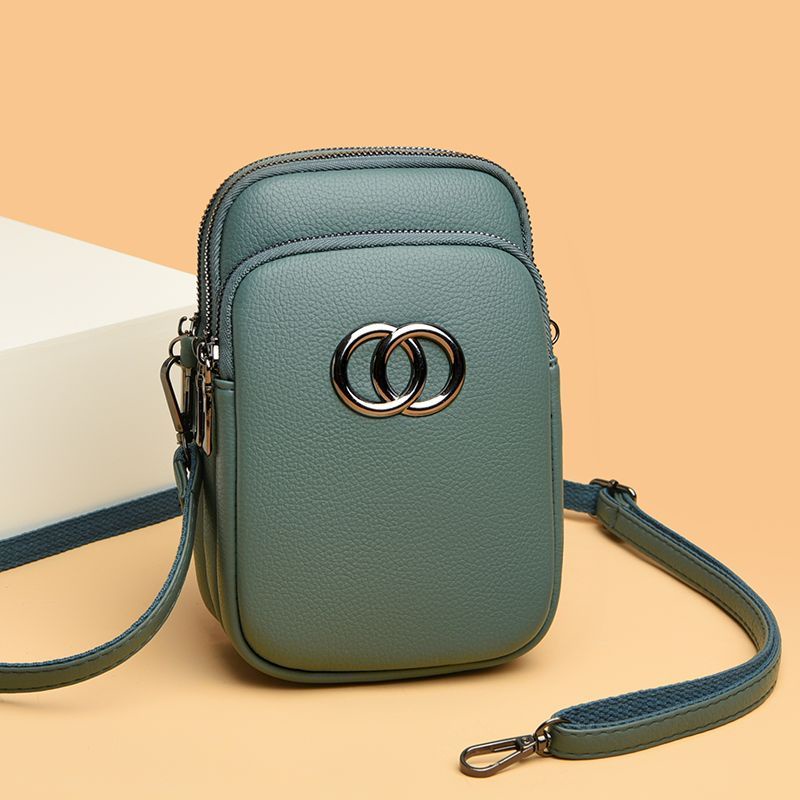Hàng sẵn có-Bao đeo chéo nữ Túi đựng điện thoại di động Túi vuông nhỏ Túi đeo vai Mini Ba lô thời trang Túi đeo vai bên da thật Túi đeo chéo nhẹ