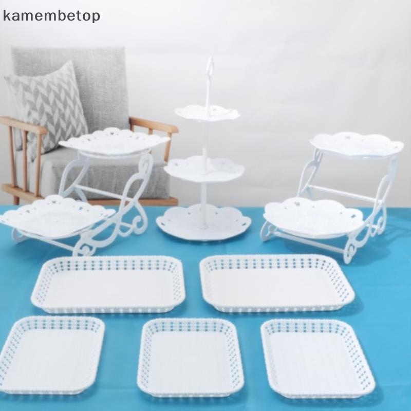 Set 1 / 2 Giá Đỡ Bánh Cupcake / Snack / Trái Cây Ba Tầng Tiện Lợi