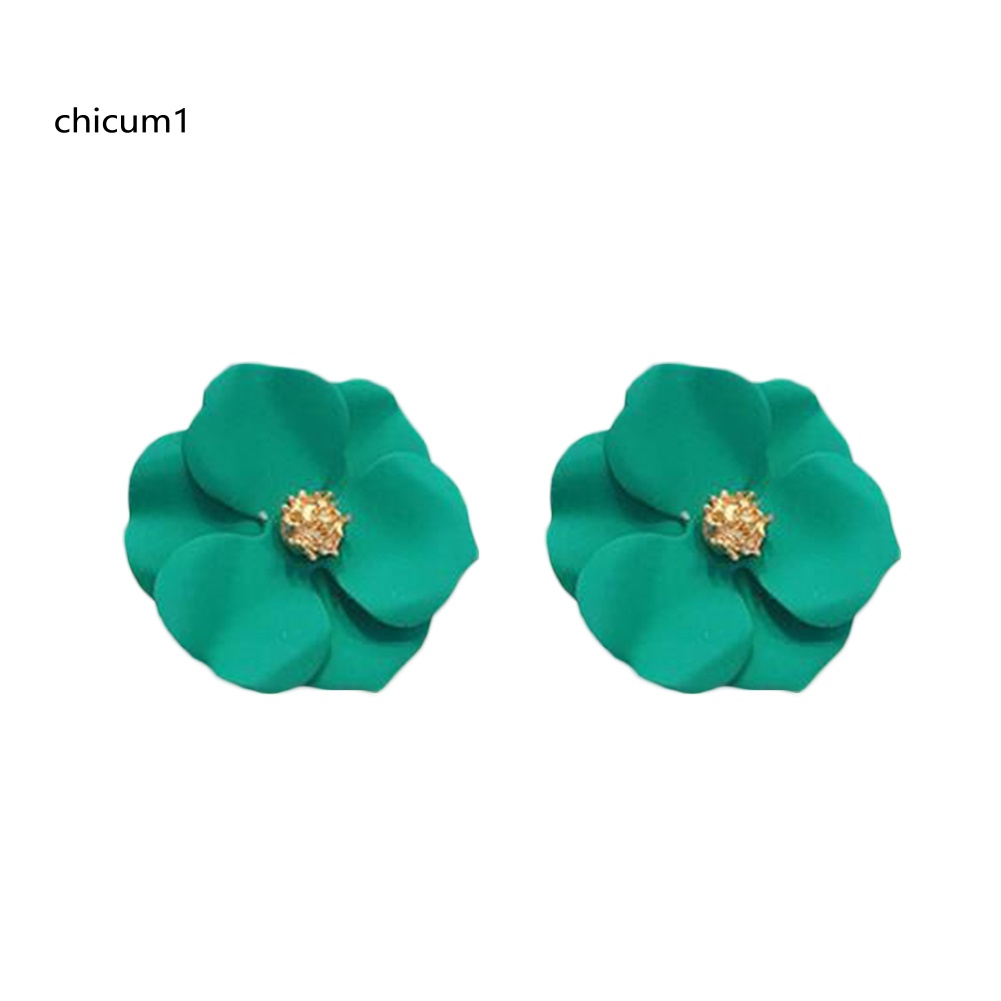 Khuyên Tai Xỏ Lỗ Hình Hoa Nhiều Màu Thời Trang Mùa Hè Cho Nữ