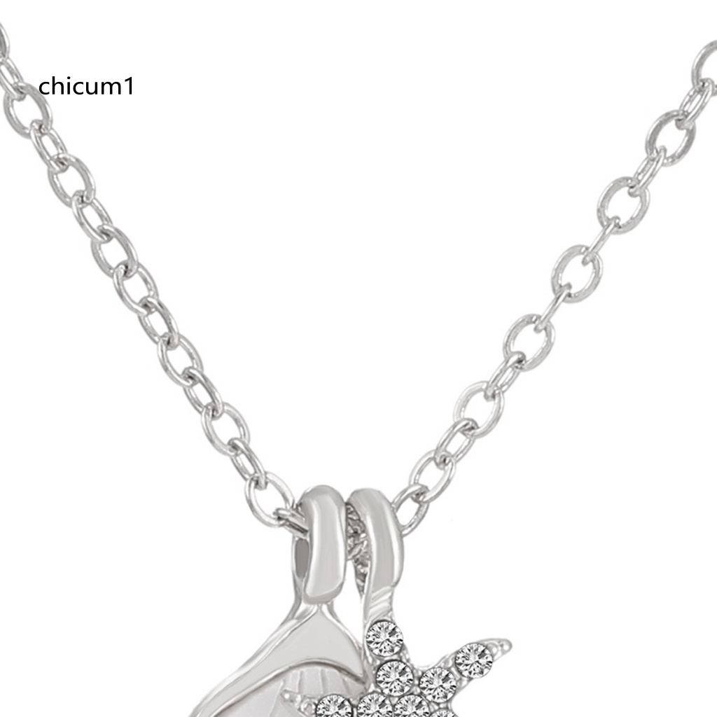 Vòng cổ Hợp Kim Mặt Hình Vỏ Sò Đính Đá Thời Trang Cho Nữ