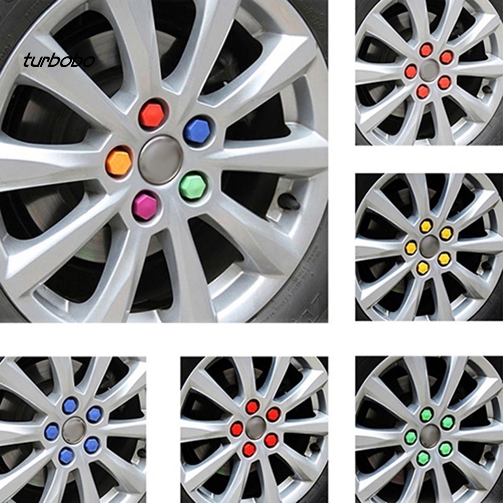 Set 20 Nắp Silicone Bảo Vệ Vành Bánh Xe Hơi Chịu Nhiệt Độ Cao 19mm