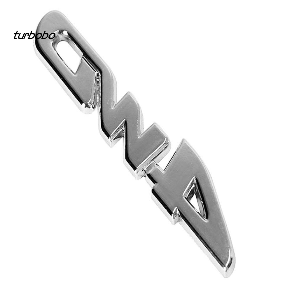 Miếng DáN Kim LoạI Trang Trí Đuôi Xe Hơi Thể Thao turbobo 4WD V6 V8