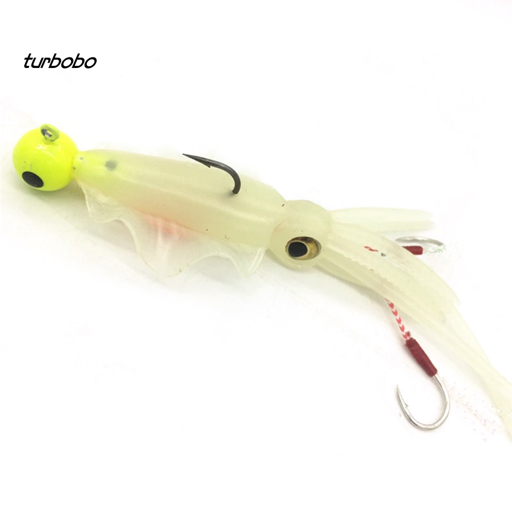 Mồi Câu Cá Nhân Tạo Hình Bạch Tuộc Dạ Quang Tự Nhiên 13cm 25g