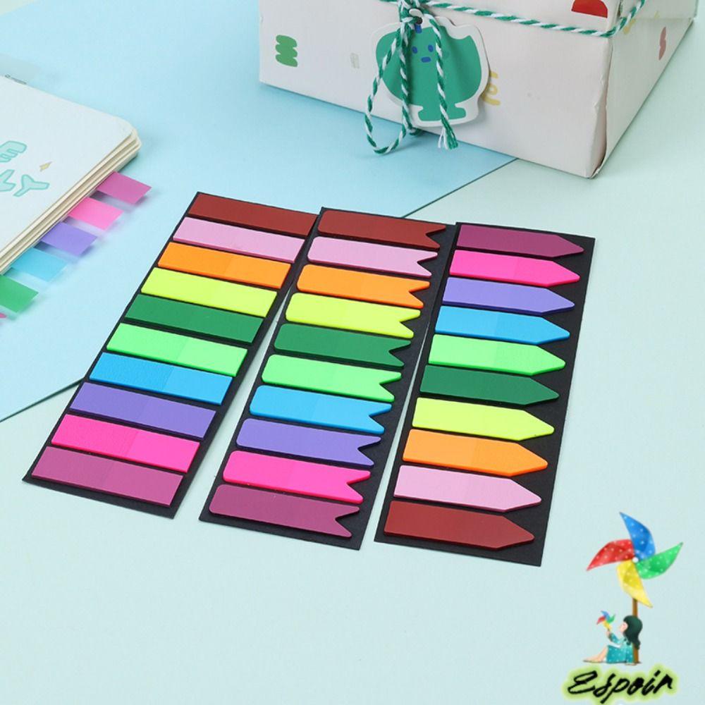 ESPO Bộ 1200 / 6 Bộ Giấy Ghi Chú Tự Dính 3 Kiểu Thiết Kế 10 Màu 1200 Cái Dễ Thương