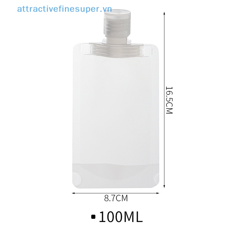 Set 5 Túi Đựng Mỹ Phẩm AFS Dạng Lỏng Trong Suốt Di Động Tiện Dụng Mang Theo Du Lịch