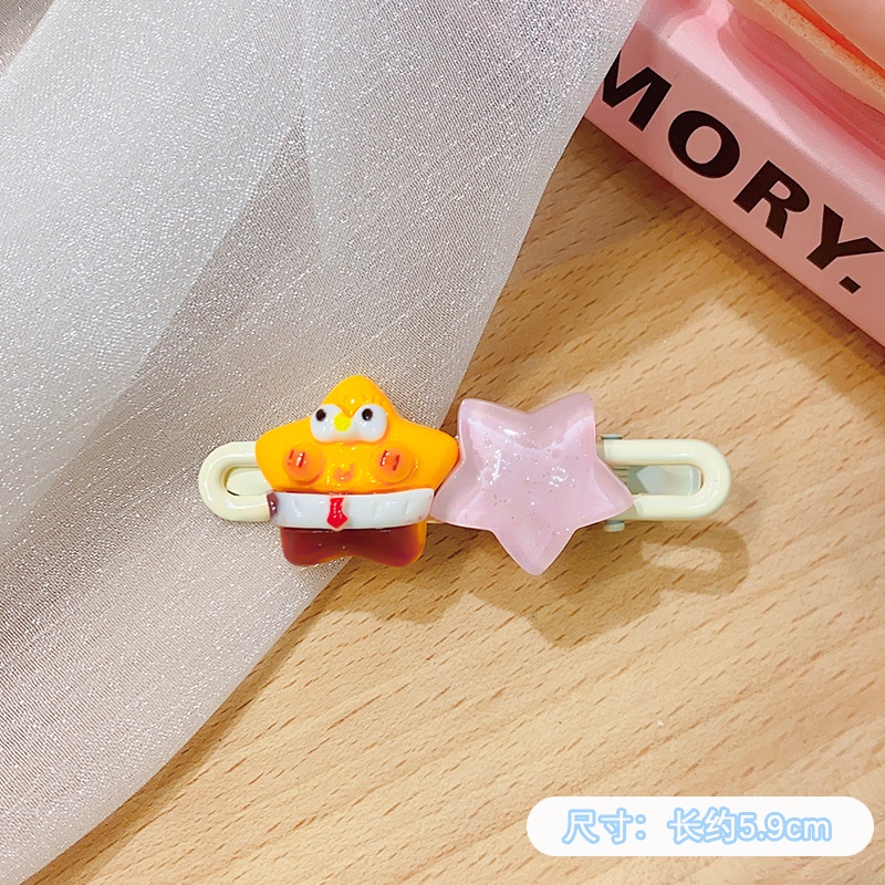 Kẹp Tóc Hình SpongeBob / Ngôi Sao Lấp Lánh Dễ Thương Thời Trang 2023