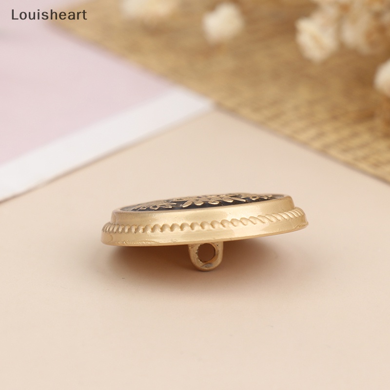 Bộ 10 Nút Áo Khoác Vest Họa Tiết Vương Miện Màu Vàng Phong Cách Anh Quốc Louisheart TFG