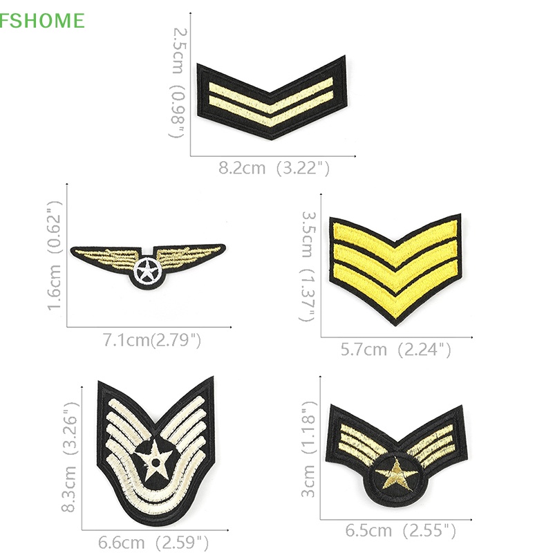 Fshome Miếng Dán Trang Trí Hình Đôi Cánh Màu Vàng Mini Dành Cho Phi Công Nam Giới DIY Bán Chạy