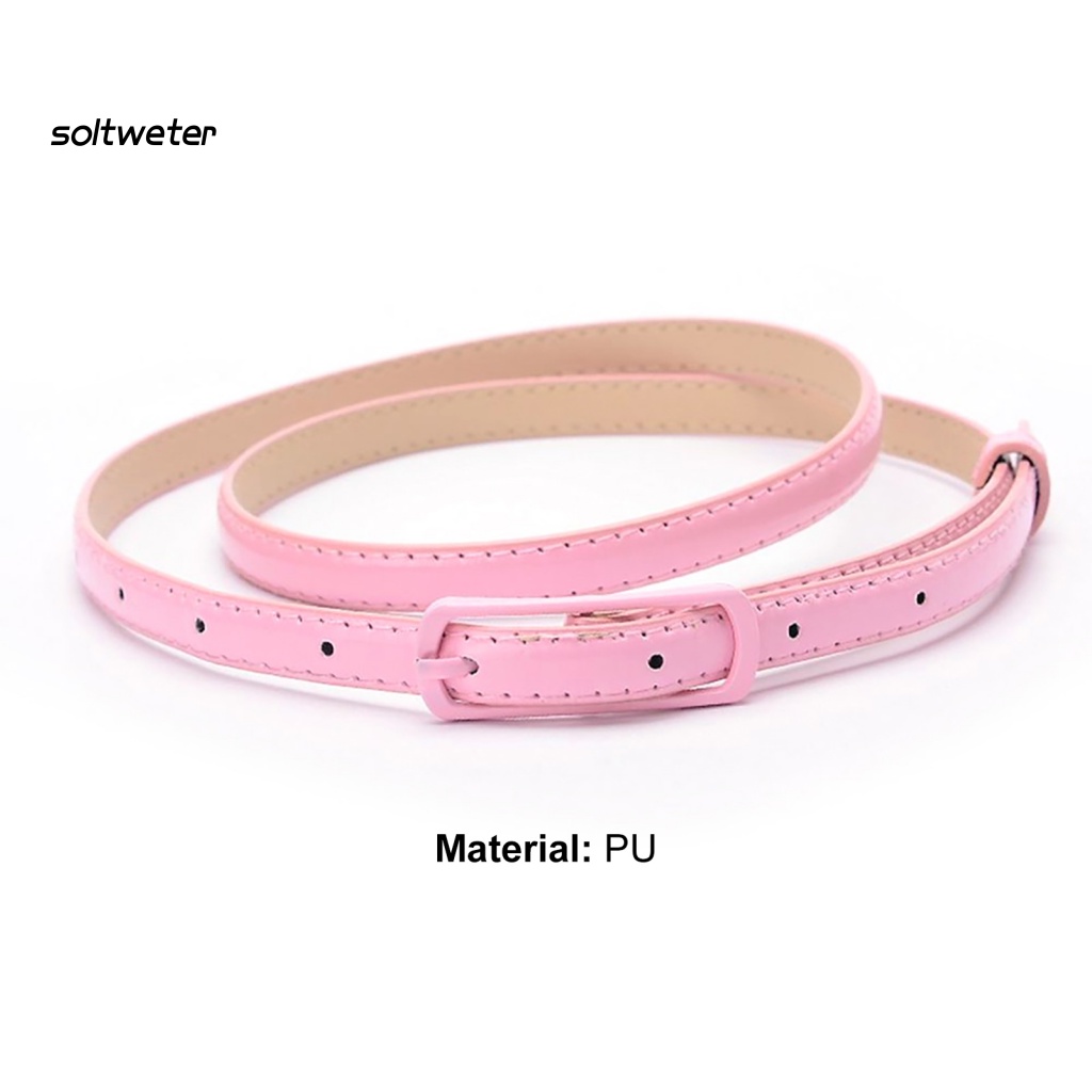 Thắt Lưng Giả Da Bản Nhỏ Điều Chỉnh Được Thời Trang Cho Nữ