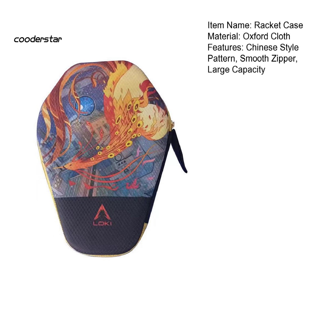 Cood Vỏ Bọc Vợt Bóng Bàn Bằng Sợi Dày Dặn Có Khóa Kéo Và Túi Đựng Phong Cách Trung Hoa