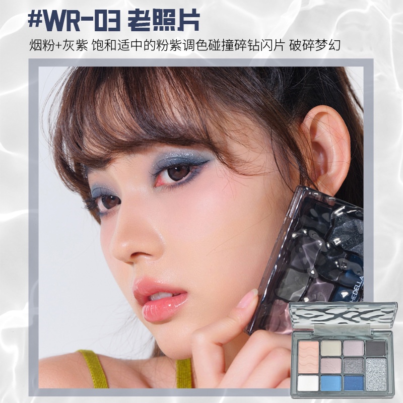 Bảng Phấn Mắt SHEDELLA Mười Màu Lì Sáng Đất Cho Học Sinh