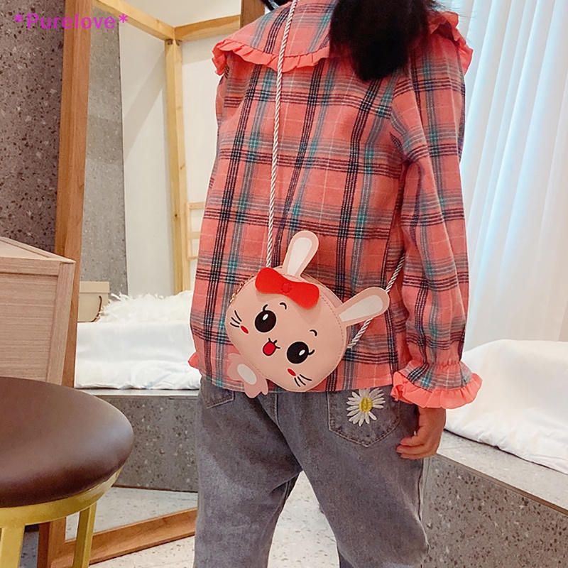 Túi Da PU Đeo Chéo Mini In Họa Tiết Hoạt Hình Dễ Thương Cho Bé Gái Mới