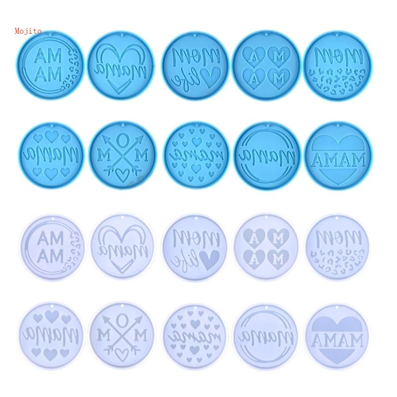 Khuôn Silicone Hình Tròn Làm Móc Khóa Diy